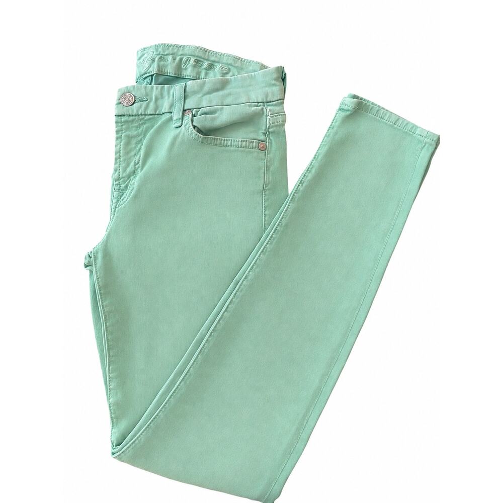 7 For All Mankind Gwenevere Skinny Jeans Mint Green 27